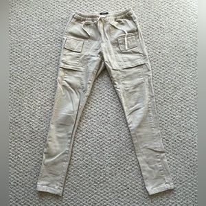 Forever 21 cream cargo pants size M
